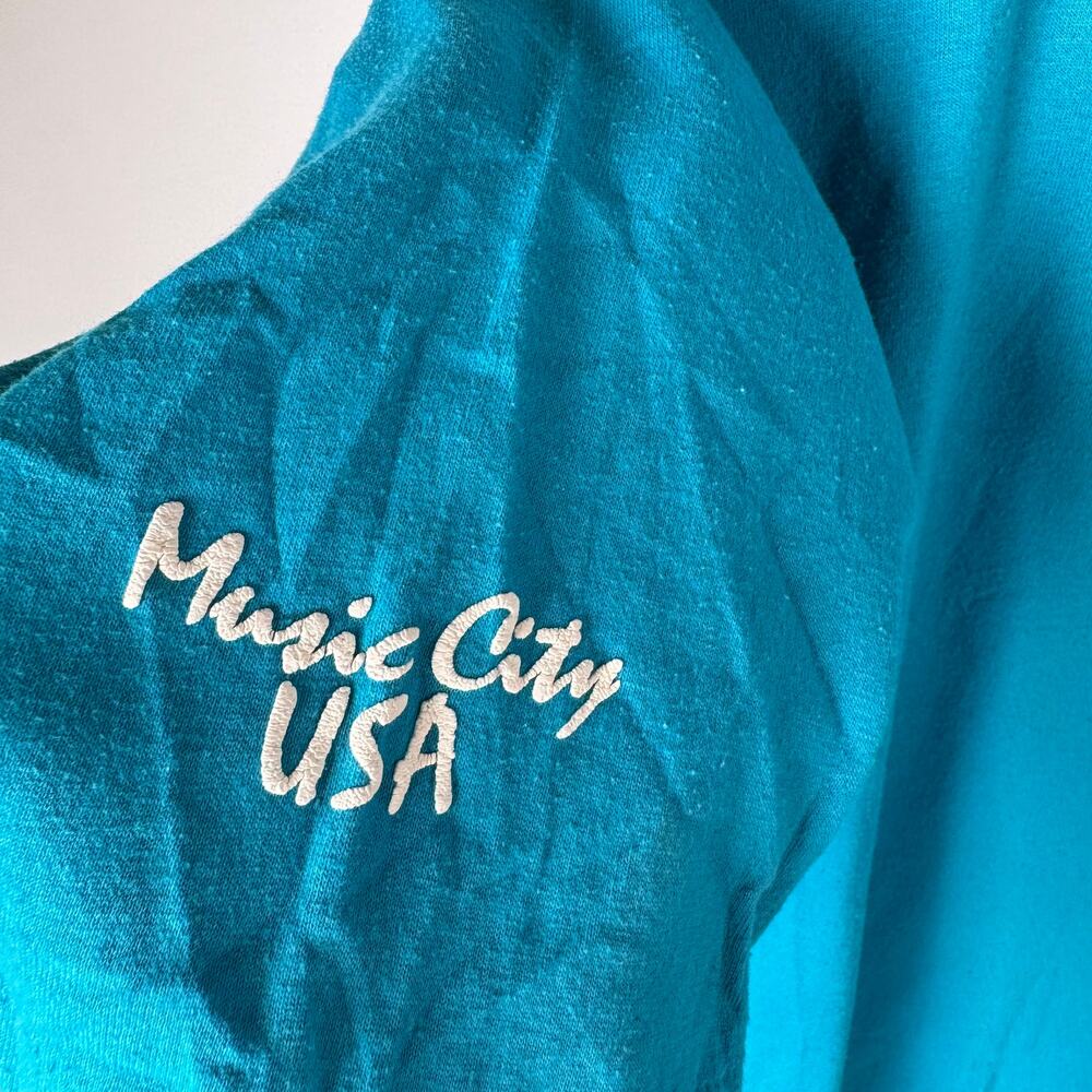 Vintage Nashville T-Shirt Single Stitch Tourist 90s Music City Single Stitch XL - Picture 3 of 9